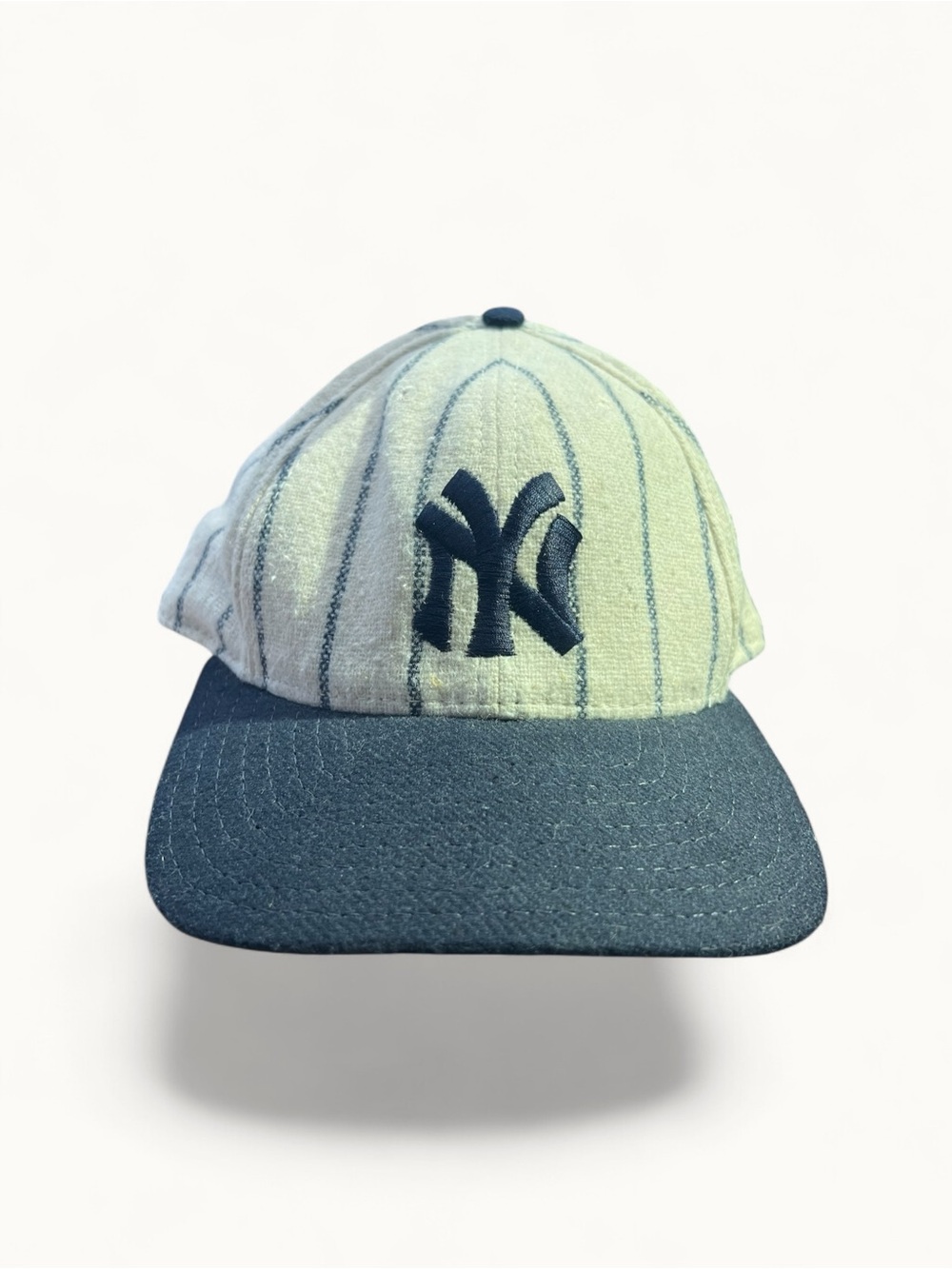 Cooperstown American Needle Wool New York Yankees PinStripe Fitted Hat 7 3/8 NY